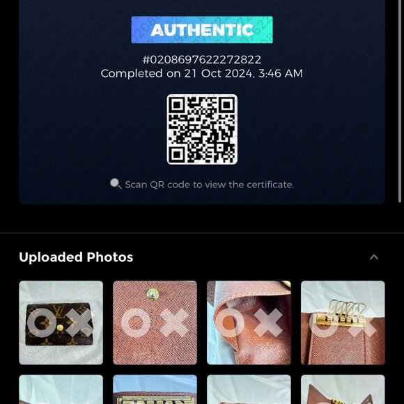 LOUIS VUITTON Brown Canvas Monogram Key Holder 6 Rings Made in France - Picture 2 of 14